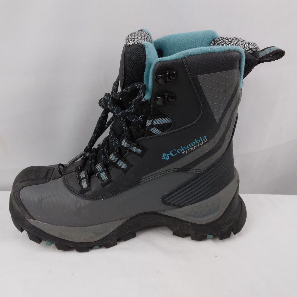 Columbia Powderhouse Titanium Omni-Heat 3D Outdry Winter Boot Gray Black 5.5 - Picture 8 of 13